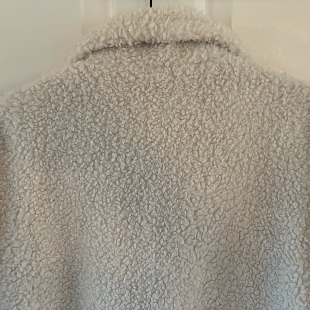 Loft Ivory Sherpa Teddy Jacket Coat - M - Picture 8 of 12